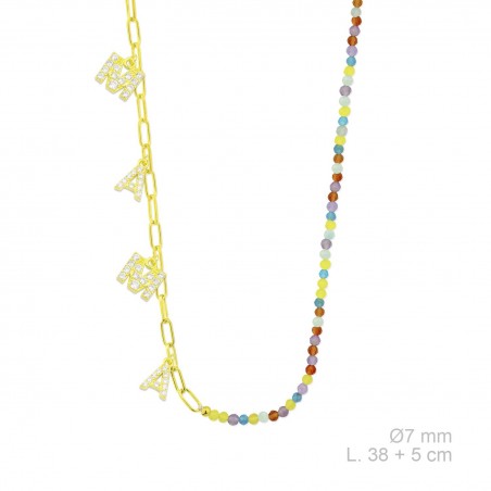 Gargantilla de Plata de Ley y circonitas