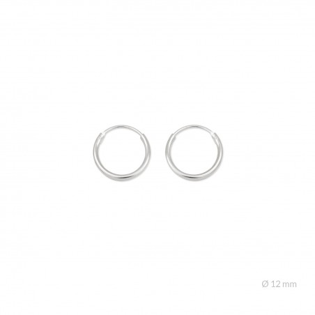 Pendientes de Plata de Ley | Ø12 mm