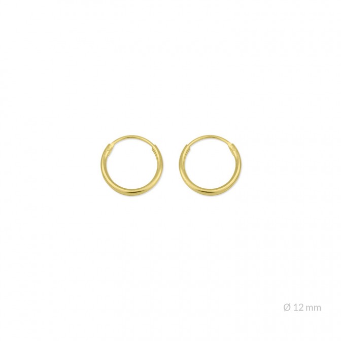 Pendientes de Plata de Ley | Ø12 mm