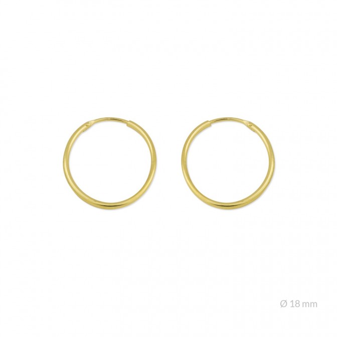 Pendientes de Plata de Ley | Ø18 mm