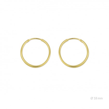 Pendientes de Plata de Ley | Ø18 mm
