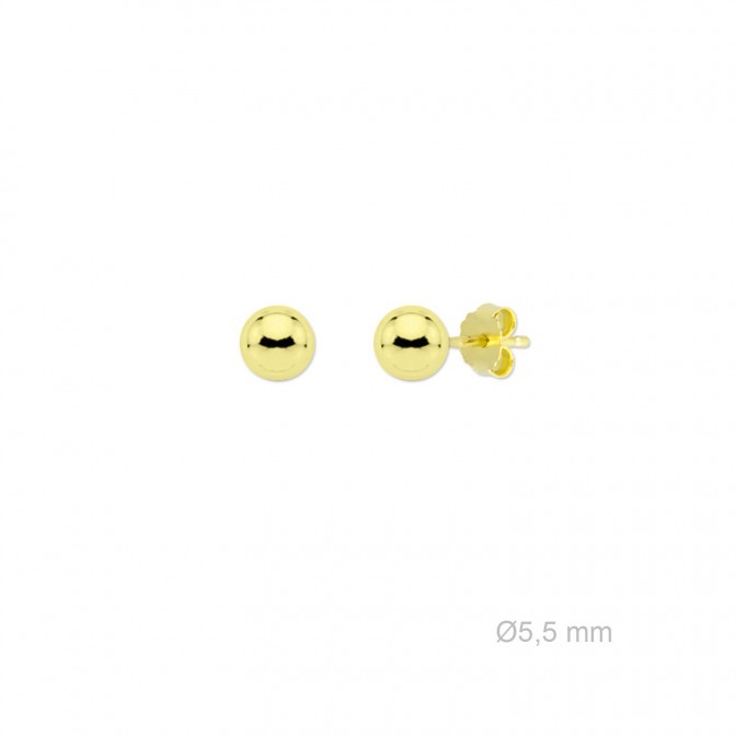 Pendientes de Plata de Ley de 5.5mm