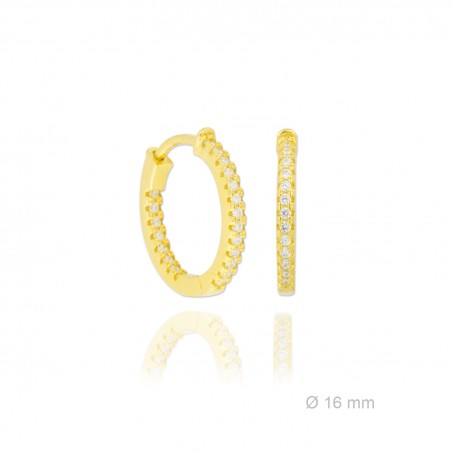 Aros de Plata de Ley y circonita | Ø16mm