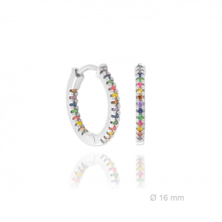 Aros de Plata de Ley y circonita | Ø16mm