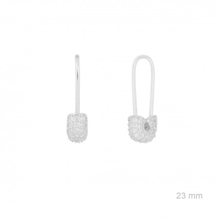 Pendientes de Plata de Ley con circonita