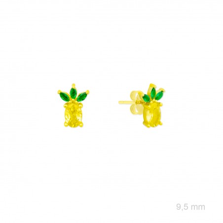 Pendientes de Plata de Ley con circonitas