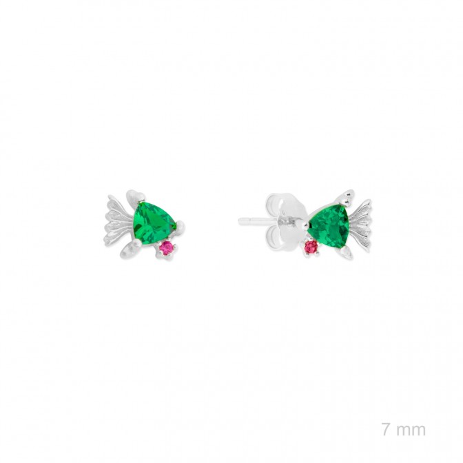 Pendientes de Plata de Ley con circonitas