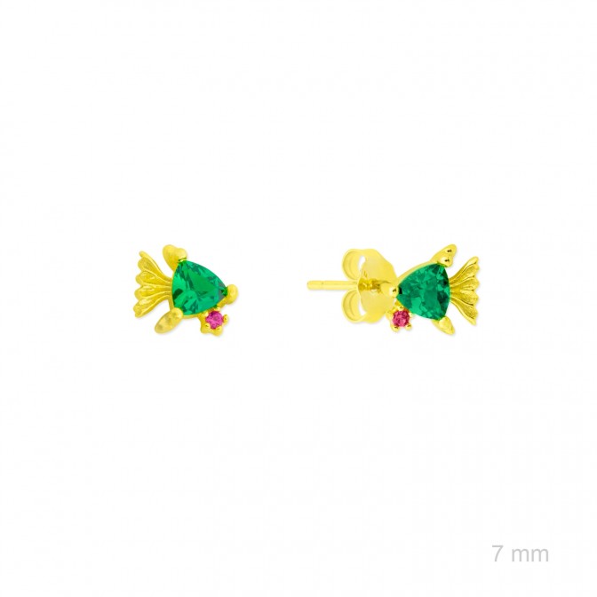 Pendientes de Plata de Ley con circonitas