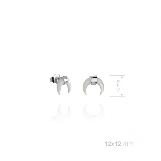 Pendientes de Plata de Ley y nácar