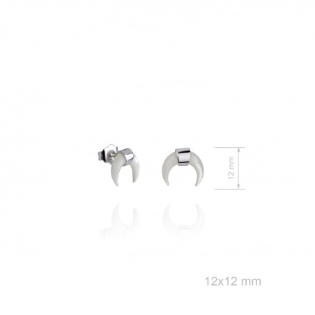 Pendientes de Plata de Ley y nácar