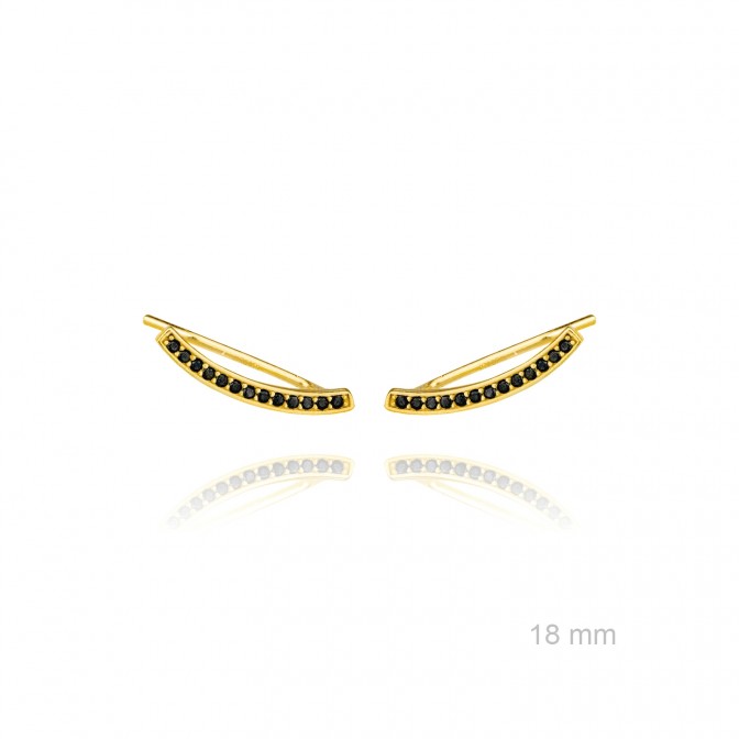 Pendientes de Plata de Ley y circonita