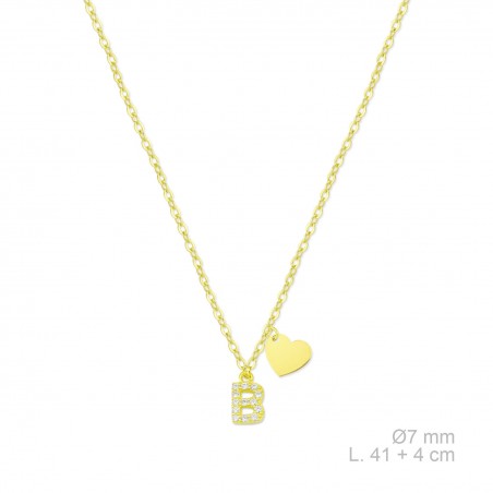 Gargantilla de Plata de Ley con circonitas | B