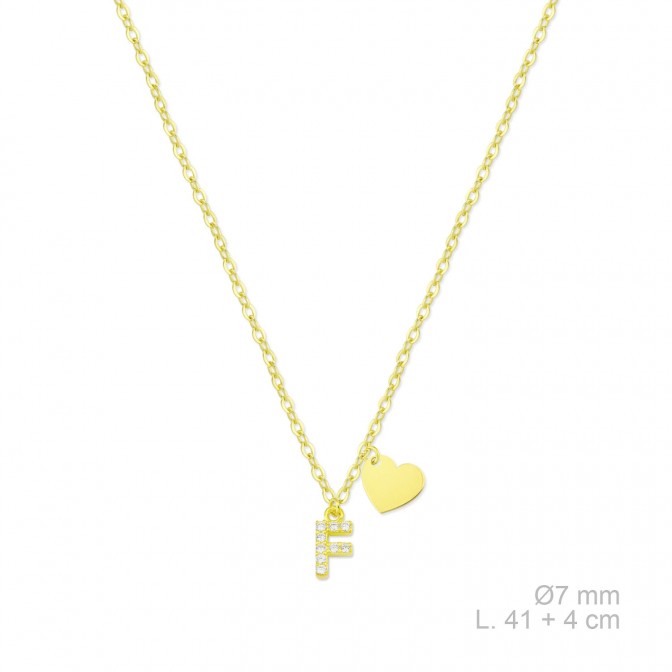 Gargantilla de Plata de Ley con circonitas | F