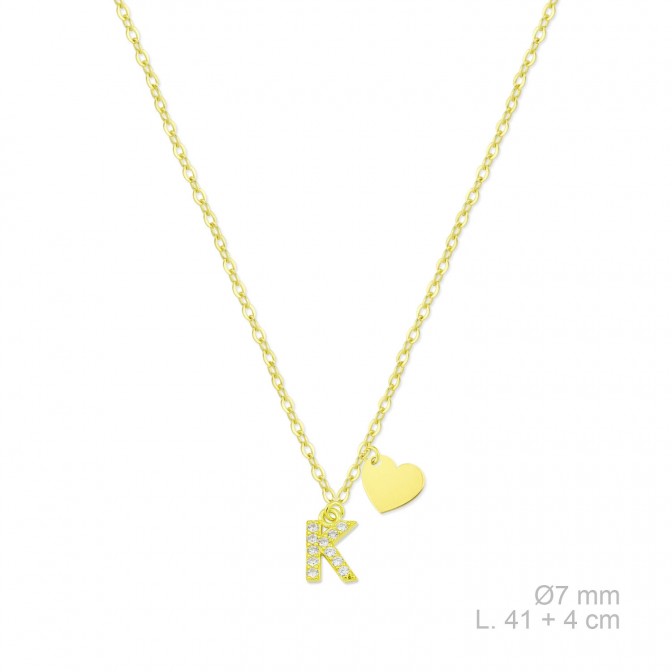 Gargantilla de Plata de Ley con circonitas | K