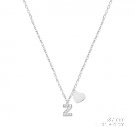 Gargantilla de Plata de Ley con circonitas | Z