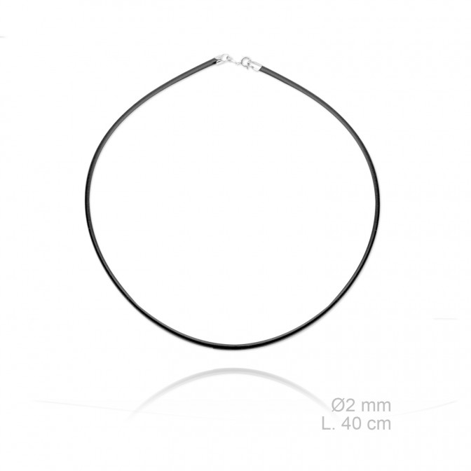 Gargantilla de caucho, longitud: 40 cm, grosor: Ø2 mm