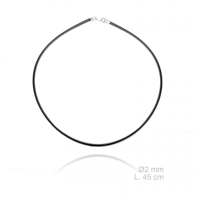 Gargantilla de caucho, longitud: 45 cm, grosor: Ø2 mm