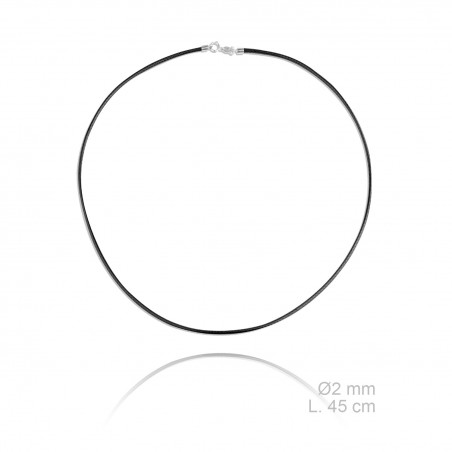 Gargantilla de cuero trenzado, longitud: 45 cm, grosor: Ø2 mm