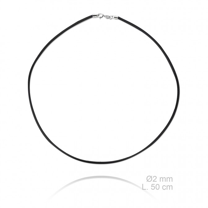 Gargantilla de cuero, longitud: 50 cm, grosor: Ø2 mm