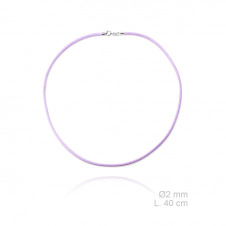 Gargantilla de cuero trenzado, longitud: 40 cm, grosor: Ø2 mm