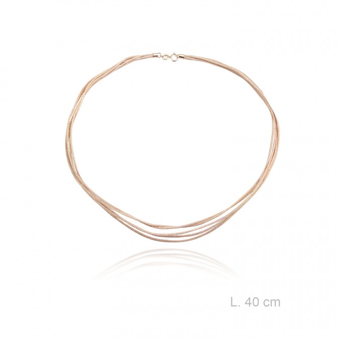 Gargantilla de Multihilo, longitud: 40 cm