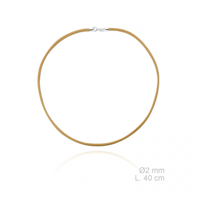 Gargantilla de cuero trenzado, longitud: 40 cm, grosor: Ø2 mm
