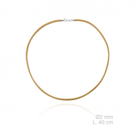 Gargantilla de cuero trenzado, longitud: 40 cm, grosor: Ø2 mm