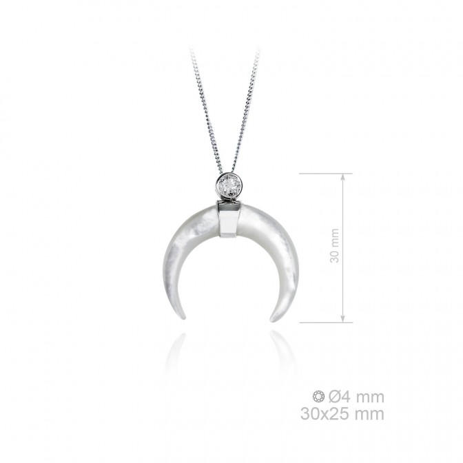 Gargantilla de Plata de Ley y nácar