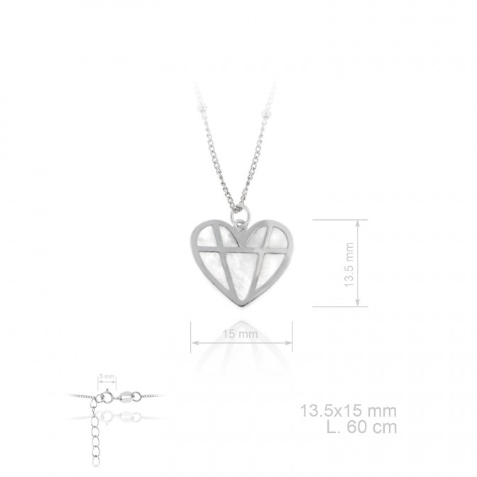 Gargantilla de Plata de Ley y nácar