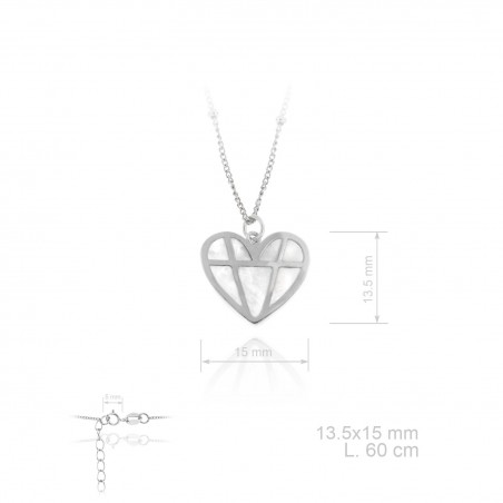 Gargantilla de Plata de Ley y nácar