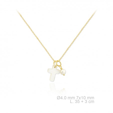 Gargantilla de Plata de Ley y nácar