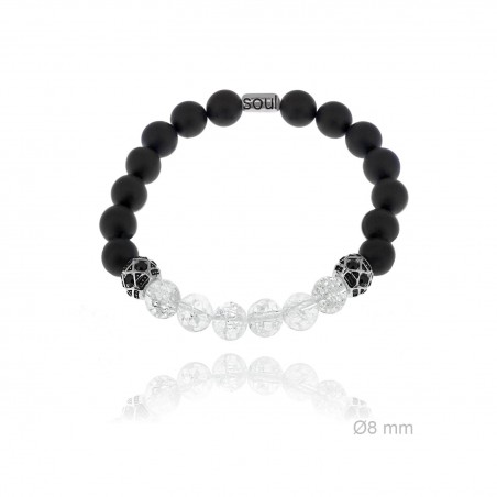 Pulsera de Acero y ónix