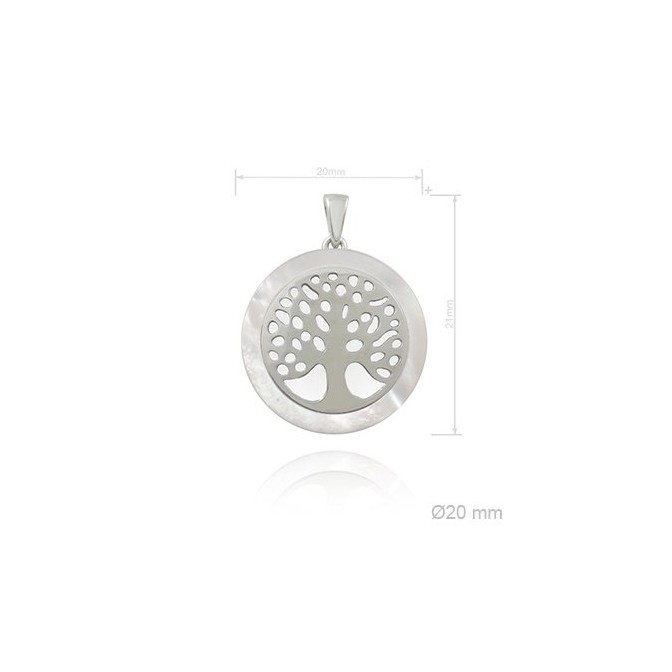 Colgante de Plata de Ley y nácar