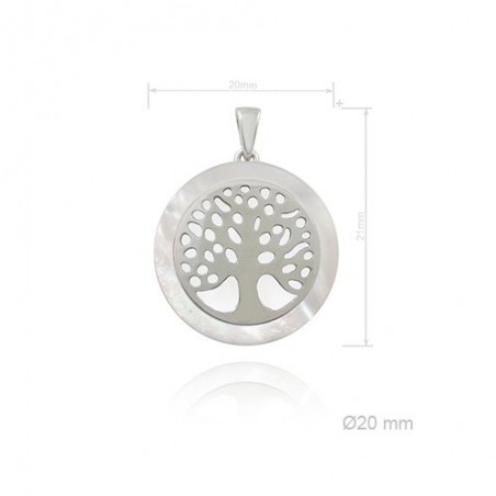 Colgante de Plata de Ley y nácar