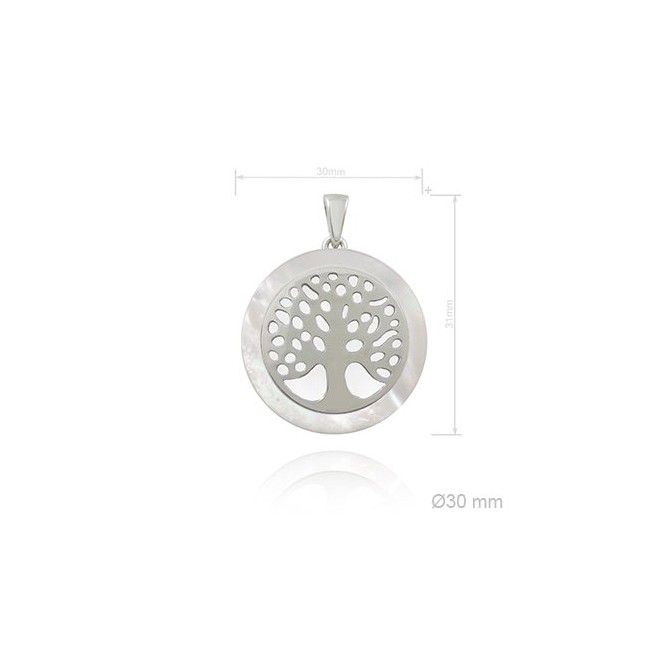 Colgante de Plata de Ley y nácar