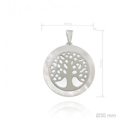 Colgante de Plata de Ley y nácar
