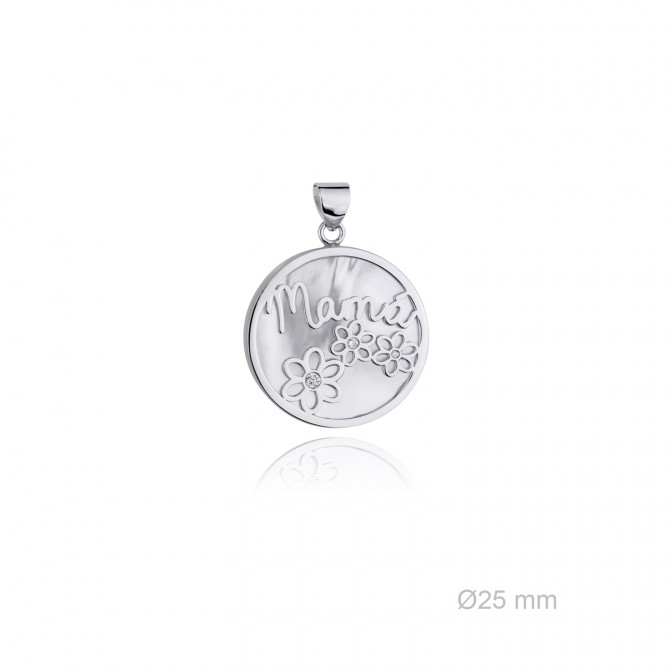 Colgante de Plata de Ley y nácar