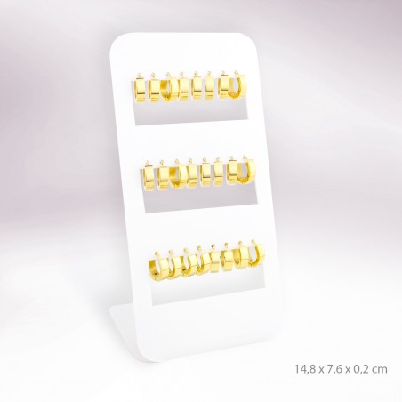 Expositor - 12 pares de pendientes de Acero