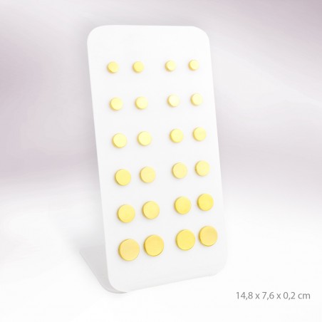 Expositor - 12 pares de pendientes de Acero