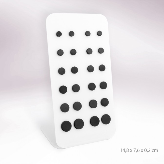 Expositor - 12 pares de pendientes de Acero