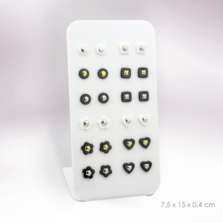 Expositor - 12 pares de pendientes (con cerámica)