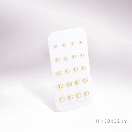 Expositor - 10 pares de pendientes (cierre de rosca)