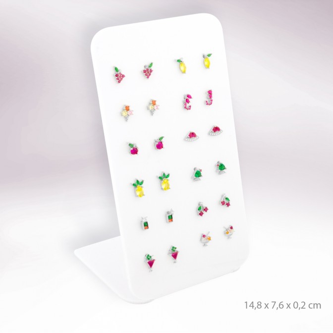 Expositor - 12 pares de pendientes (cierre presión)