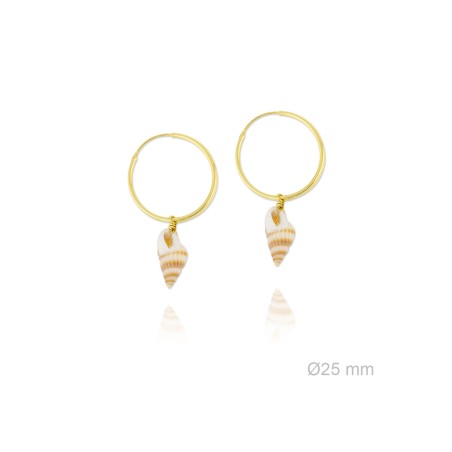 Pendientes de Plata de Ley y nácar