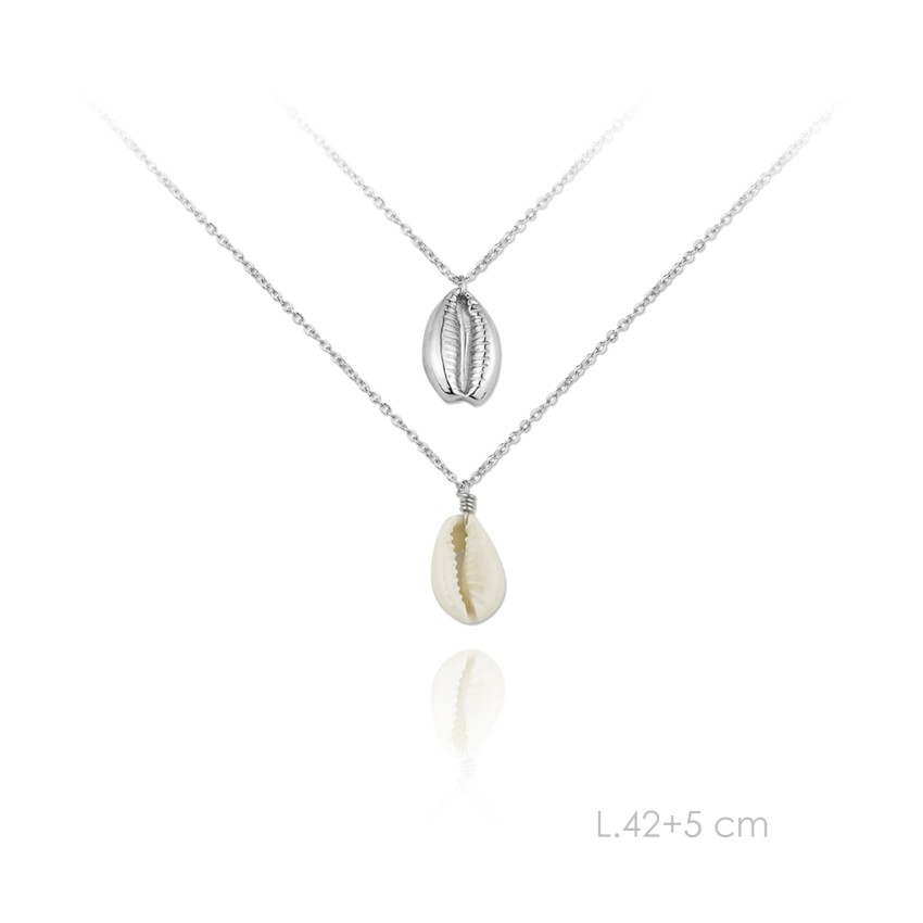 Gargantilla de Plata de Ley y nácar