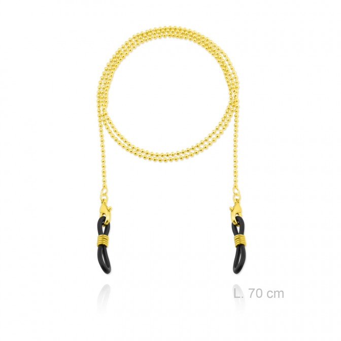 Cadena de acero con chapado en oro de alta duración para Gafas / Mascarilla