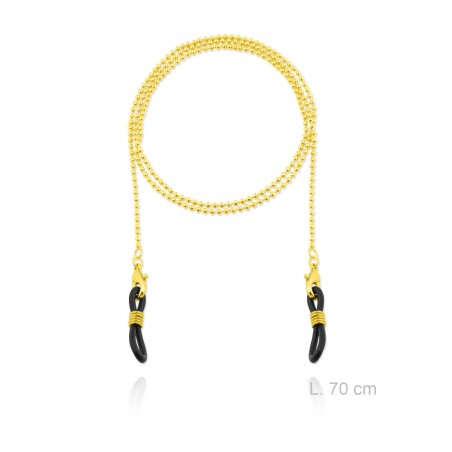 Cadena de acero con chapado en oro de alta duración para Gafas / Mascarilla
