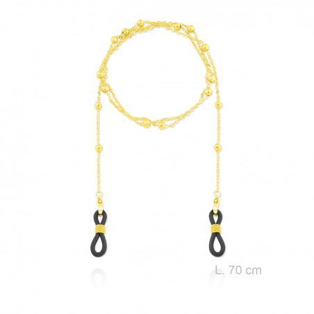 Cadena de acero con chapado en oro de alta duración para Gafas / Mascarilla