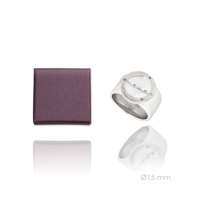 Sortija de Plata de Ley y nácar