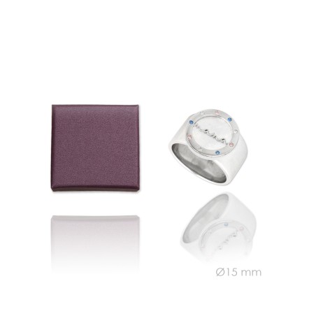 Sortija de Plata de Ley y nácar